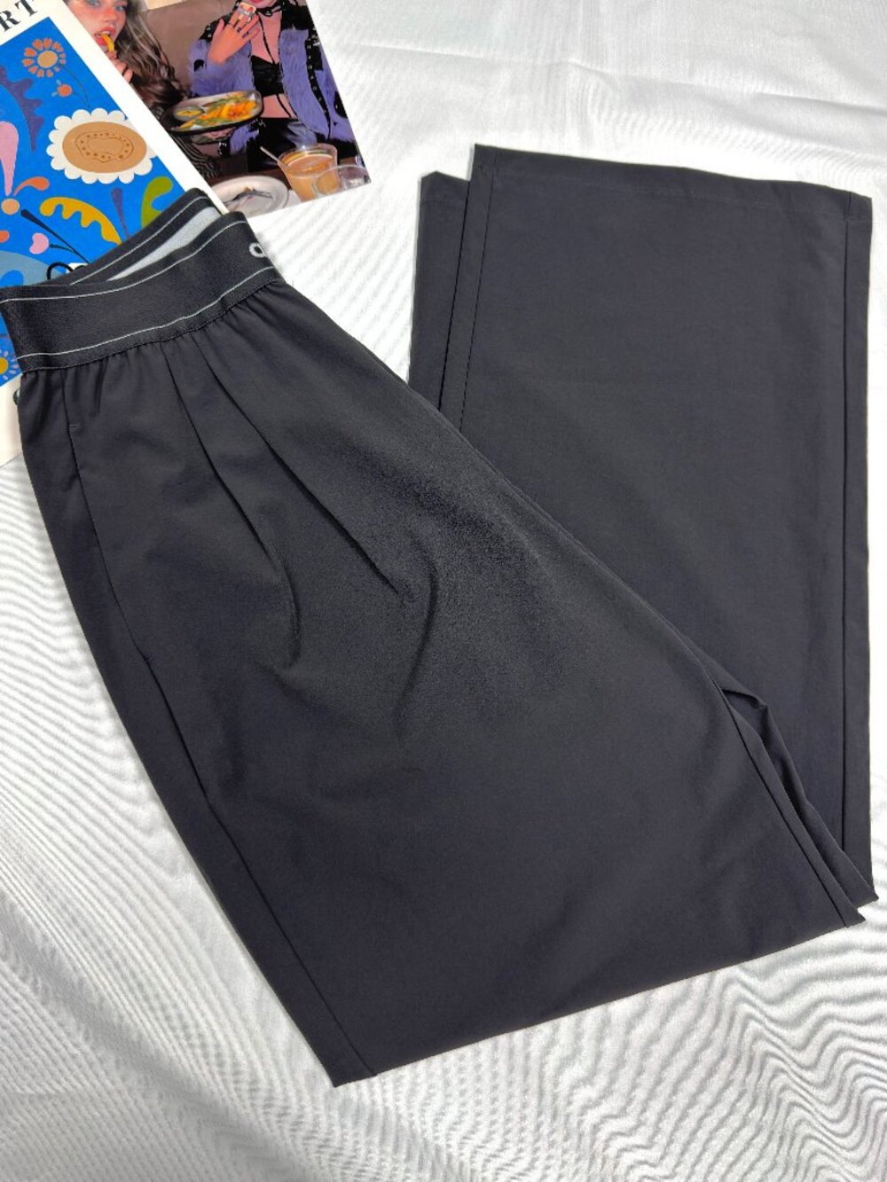 NWT ALO Yoga🛴Suit Up Trouser Dark Grey,Wide Leg 30” Inseam - Picture 6 of 8
